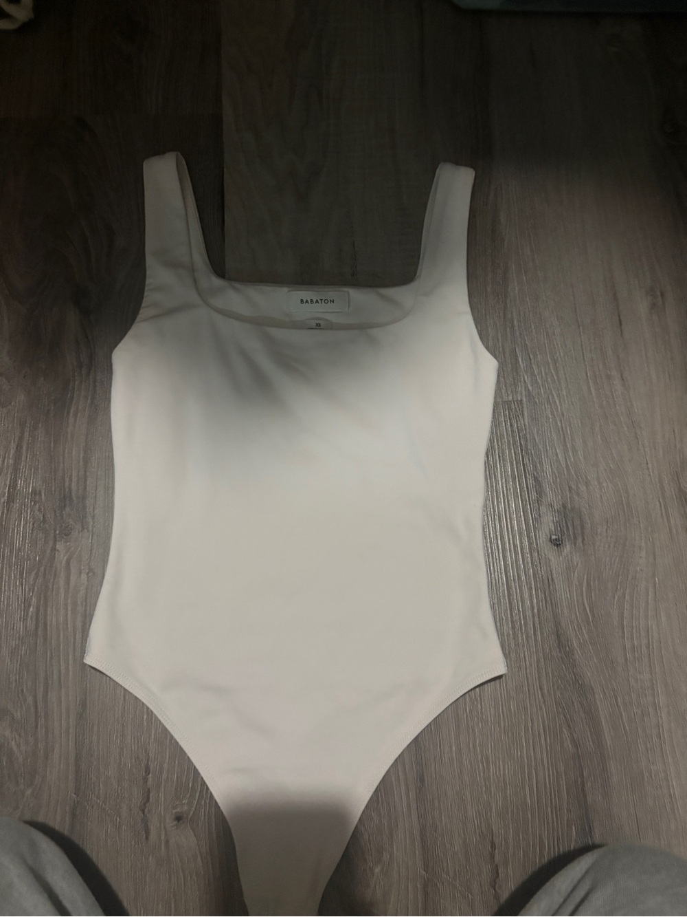 Babaton Soft Cream Square-Neck Bodysuit